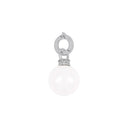 AMOR Anhänger (Charm) Damen, 925 Silber rhodiniert, Zirkonia weiß, Rückseite