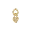 AMOR Anhänger (Charm) Damen, 925 Silber vergoldet, Motiv Herz, Rückseite