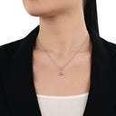AMOR women's charm, rhodium-plated 925 sterling silver, whale tail motif, view 2