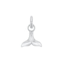 AMOR women's charm, rhodium-plated 925 sterling silver, whale tail motif, main image