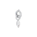 AMOR Anhänger (Charm) Damen, 925 Silber rhodiniert, Zirkonia weiß, Rückseite