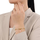 AMOR Anhänger (Charm) Damen, 925 Silber vergoldet, Motiv Herz, Glas rosa, Ansicht 2