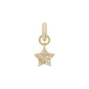 AMOR Anhänger (Charm) Damen, 925 Silber vergoldet, Motiv Stern, Zirkonia champagner, Hauptbild