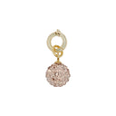 AMOR Anhänger (Charm) Damen, 925 Silber vergoldet, Kristallglas champagner, Rückseite