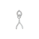 AMOR Anhänger (Charm) Damen, 925 Silber rhodiniert, Zirkonia weiß, Rückseite