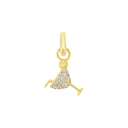AMOR Anhänger (Charm) Damen, 925 Silber vergoldet, Motiv Cocktail, Zirkonia weiß, Hauptbild