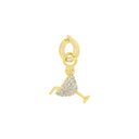 AMOR Anhänger (Charm) Damen, 925 Silber vergoldet, Motiv Cocktail, Zirkonia weiß, Rückseite