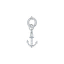 AMOR Anhänger (Charm) Damen, 925 Silber rhodiniert, Motiv Anker, Zirkonia weiß, Rückseite