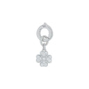 AMOR Anhänger (Charm) Damen, 925 Silber rhodiniert, Motiv Kleeblatt, Rückseite