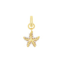 AMOR Anhänger (Charm) Damen, 925 Silber vergoldet, Motiv Seestern, Hauptbild
