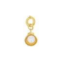 AMOR Anhänger (Charm) Damen, 925 Silber vergoldet, Motiv Muschel, Rückseite