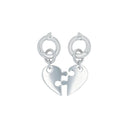 AMOR Anhänger (Charm) Damen, 925 Silber rhodiniert, Motiv Herz Puzzleteil, Rückseite