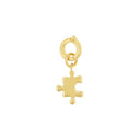 AMOR Anhänger (Charm) Damen, 925 Silber vergoldet, Motiv Puzzleteil, Rückseite