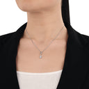AMOR Anhänger (Charm) Damen, 925 Silber rhodiniert, Motiv Puzzleteil, Zirkonia weiß, Ansicht 2