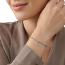 AMOR women's charm, rhodium-plated 925 sterling silver, worn by model