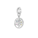 AMOR women's charm, rhodium-plated 925 sterling silver, back