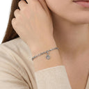 AMOR women's charm, rhodium-plated 925 sterling silver, worn by model