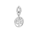 AMOR women's charm, rhodium-plated 925 sterling silver, back