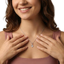 AMOR women's charm, rhodium-plated 925 sterling silver, view 2