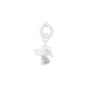 AMOR women's charm, rhodium-plated 925 sterling silver, back