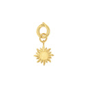 AMOR Anhänger (Charm) Damen, 925 Silber vergoldet, Motiv Sonne, Rückseite