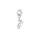 AMOR women's charm, rhodium-plated 925 sterling silver, back