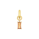 AMOR Anhänger (Charm) Damen, 925 Silber vergoldet, Zirkonia beige, Hauptbild