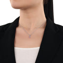 AMOR Anhänger (Charm) Damen, 925 Silber rhodiniert, Zirkonia rosa, Ansicht 2