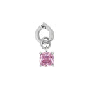 AMOR Anhänger (Charm) Damen, 925 Silber rhodiniert, Zirkonia rosa, Ansicht 3