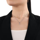 AMOR Anhänger (Charm) Damen, 925 Silber rhodiniert, Zirkonia hellblau, Ansicht 2
