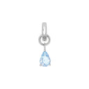 AMOR Anhänger (Charm) Damen, 925 Silber rhodiniert, Zirkonia hellblau, Hauptbild