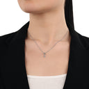 AMOR Anhänger (Charm) Damen, 925 Silber rhodiniert, Zirkonia hellblau, Ansicht 2
