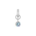 AMOR Anhänger (Charm) Damen, 925 Silber rhodiniert, Zirkonia hellblau, Hauptbild
