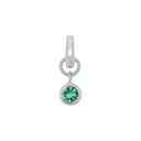 AMOR Anhänger (Charm) Damen, 925 Silber rhodiniert, Zirkonia grün, Hauptbild