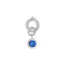 AMOR Anhänger (Charm) Damen, 925 Silber rhodiniert, Zirkonia blau, Ansicht 3