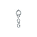 AMOR Anhänger (Charm) Damen, 925 Silber rhodiniert, Motiv Infinity, Zirkonia weiß, Ansicht 3