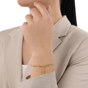 AMOR Anhänger (Charm) Damen, 925 Silber vergoldet, Motiv Infinity, Zirkonia weiß, Ansicht 2