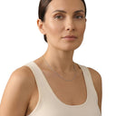 AMOR Collier Damen, Unisex, 925 Silber rhodiniert, Silber, am Model