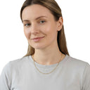 AMOR Collier Damen, Unisex, 925 Silber rhodiniert, Gold, am Model