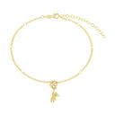 AMOR Fußkette Unisex, 925 Silber vergoldet, Ansicht 3