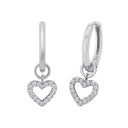 AMOR Ohrring (Creolen) Damen, 925 Silber rhodiniert, Ansicht 4