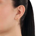 AMOR Ohrring (Creolen) Damen, 925 Silber vergoldet, Ansicht 2