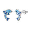 AMOR children's stud earrings, rhodium-plated 925 sterling silver, main image