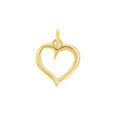 AMOR Anhänger (Halskette) Damen, 925 Silber vergoldet, Motiv Herz, Rückseite