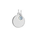 AMOR Anhänger (Halskette) Damen, 925 Silber rhodiniert, Glas hellblau, Hauptbild