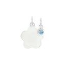 AMOR Anhänger (Halskette) Damen, 925 Silber rhodiniert, Motiv Blume, Rückseite