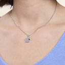 AMOR Anhänger (Halskette) Damen, 925 Silber rhodiniert, Motiv Blume, am Model