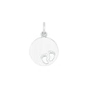 AMOR Anhänger (Halskette) Damen, 925 Silber rhodiniert, Motiv Füße, Hauptbild