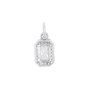 AMOR Anhänger (Halskette) Damen, 925 Silber rhodiniert, Zirkonia weiß, Rückseite