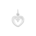 AMOR Anhänger (Halskette) Damen, 925 Silber rhodiniert, Motiv Herz, Rückseite